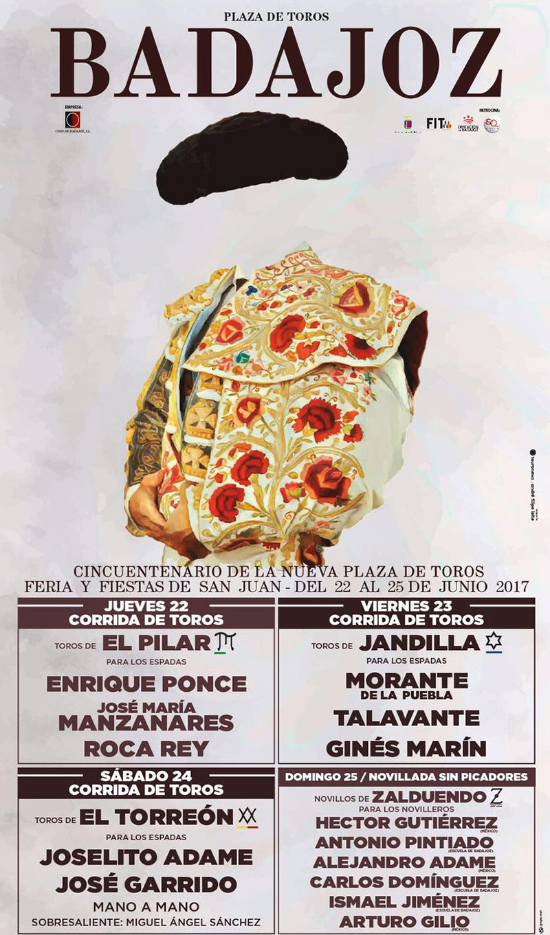 Carteles Taurinos Badajoz 2017 | Feria Taurina de San Juan
