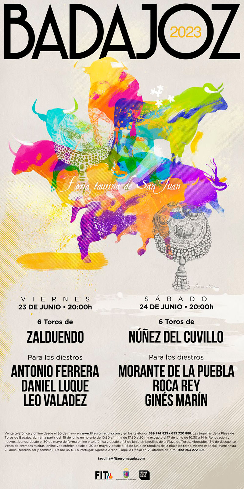 Carteles Taurinos Badajoz 2025 | Feria Taurina de San Juan