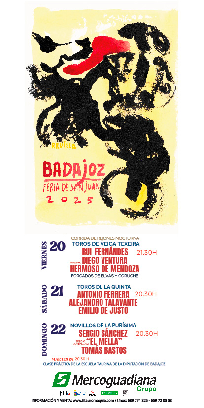Carteles Taurinos Badajoz 2025 | Feria Taurina de San Juan