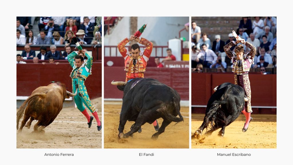 Antonio Ferrera, El Fandi y Manuel Escribano