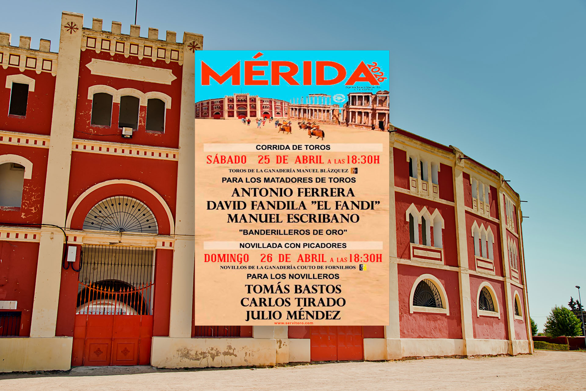 Cartel banderilleros en Mérida